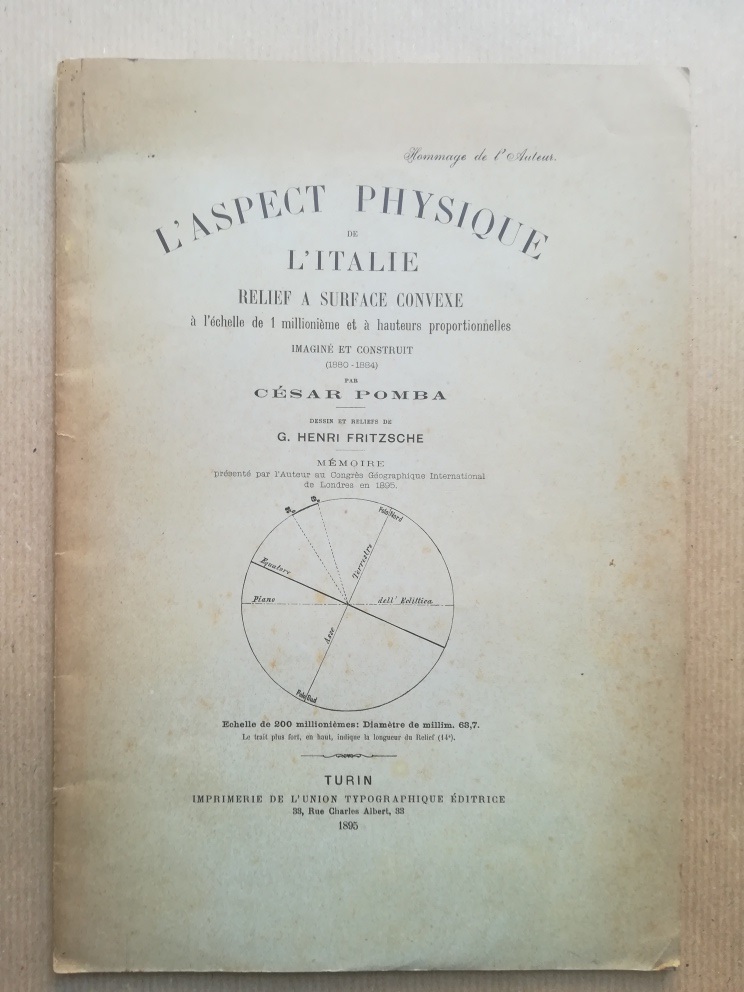 L'aspect physique de l'Italie relief a surface convexe à l'echelle de 1 millionieme et a hauteurs proportionnelle imaginè et construit par... Cesare Pomba